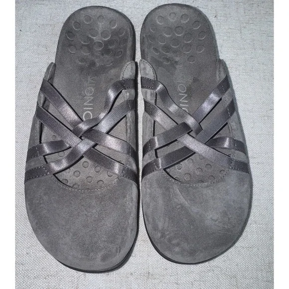 Vionic Claire Gray Mules - Picture 4 of 7